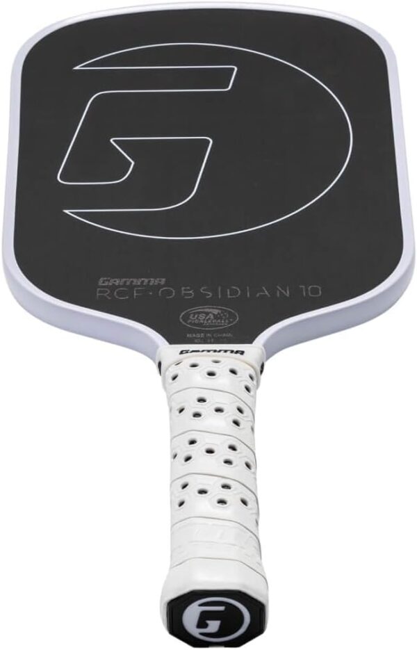 GAMMA Obsidian Carbon Fiber Pickleball Paddle, 10mm, 13mm, and 16mm Core Options, Comfortable Molded Foam Handle, and Customizable Handle Weight System - Image 5