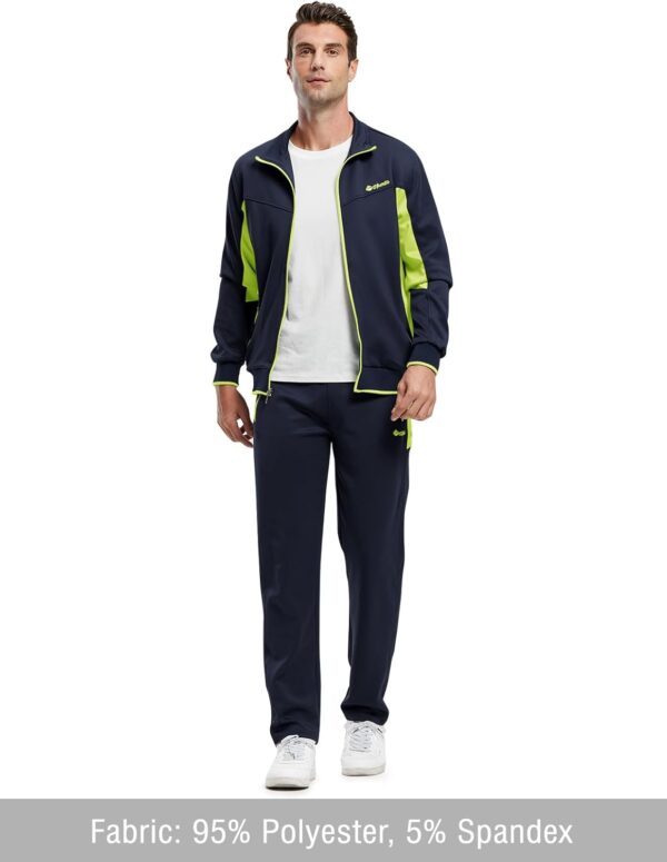 TBMPOY Men's Tracksuits Sweatsuits for Men Sweat Track Suits 2 Piece Casual Athletic Jogging Warm Up Full Zip Sets - Image 3