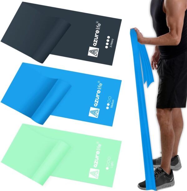 Resistance Bands,Professional Long Non-Latex Elastic Stretch Bands,Exercise Bands for Physical Therapy, Yoga, Pilates, Rehab, at-Home or The Gym Workouts, Strength Training