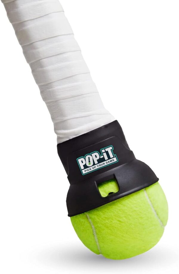 Tennis Ball Picker Upper for Rackets - Compact and Lightweight Tennis Accessories (Youth Size Green, Adult Black)