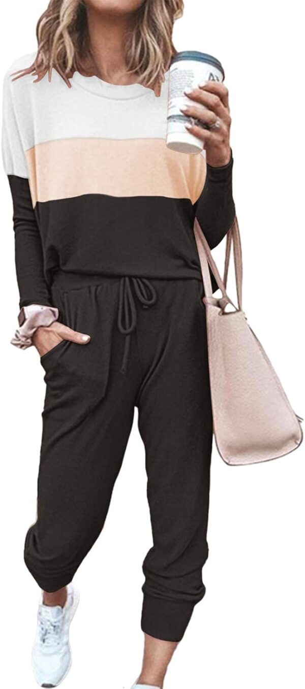 Fixmatti Women Casual 2 Piece Outfit Long Pant Set Sweatsuits Tracksuits