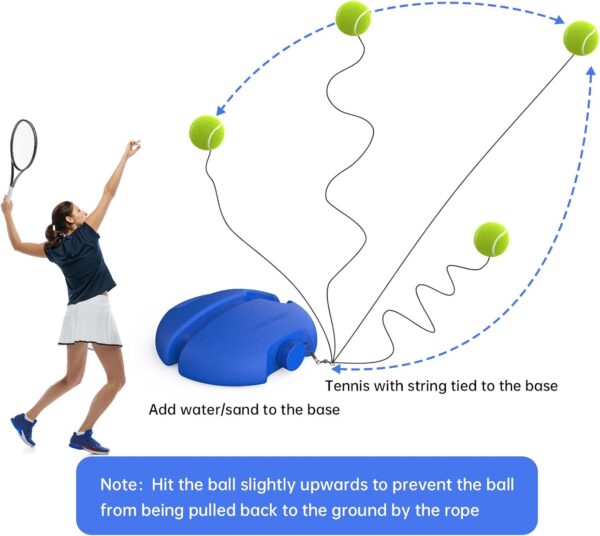 Tennis Training Ball with String,Tennis Trainer Balls Self Practice Trainer Tool, Tennis Ball Training Equipment for Rebound Baseboard Self Tennis Training Tool - Image 6