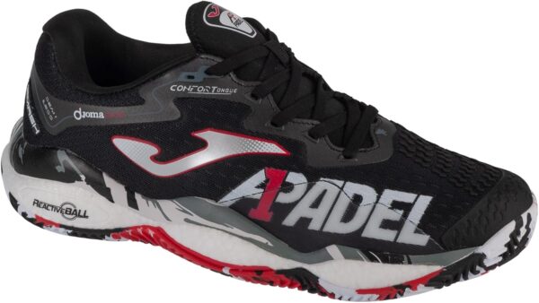 Joma Padel Shoes Unisex – Comfortable, Light for Training and Competition, A1 Padel Circuit Special Edition (Black)