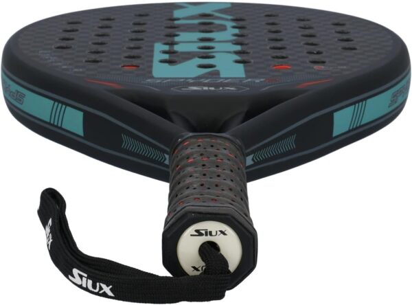 Siux Spyder 2 Revolution Control Paddle, Black and Blue, Advanced/Competition Level, Low Balance, Soft Eva Core, 12k Carbon Face, Round Shape, Matte Finish, Smooth Surface, Control Gameplay, for Men - Image 9