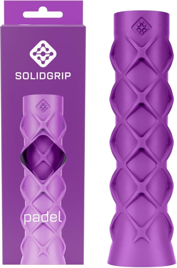 SolidGrip Padel Grip - Padel Racket Hand Grip for Handle - Better Grip, Shock Reduction, More Control - Padel Accessories Silicone Grip - Works with Any Overgrip