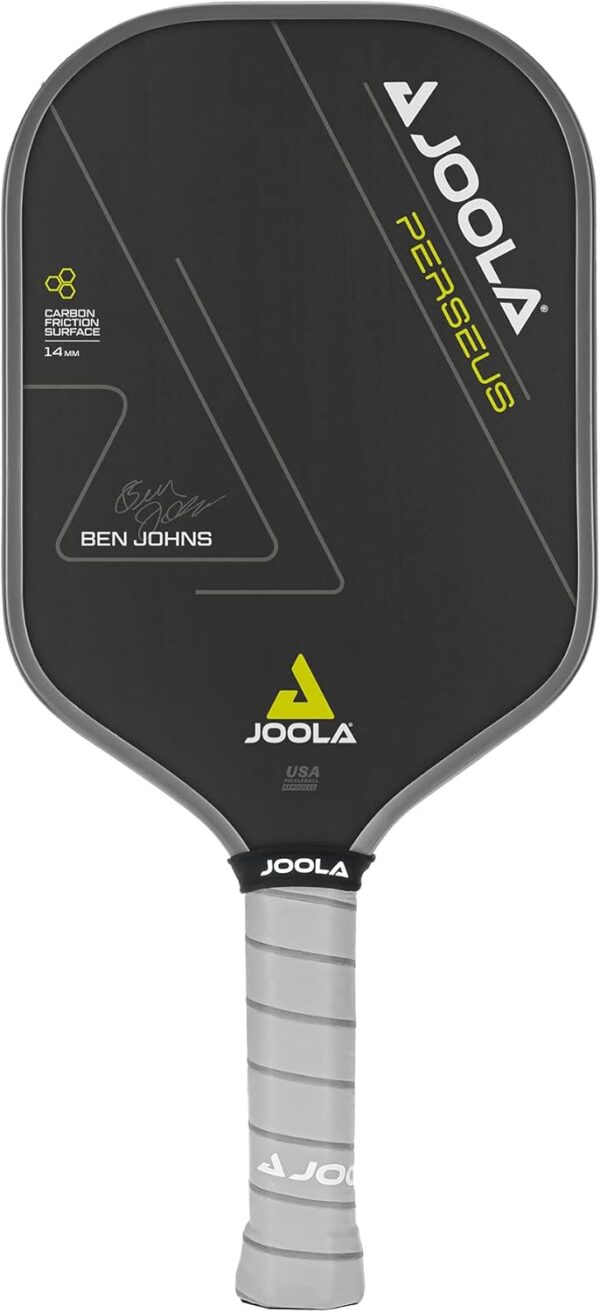 JOOLA Ben Johns Perseus Pickleball Paddle with Charged Surface Technology for Increased Power & Feel - Fully Encased Carbon Fiber w/Larger Sweet Spot - USAPA Approved