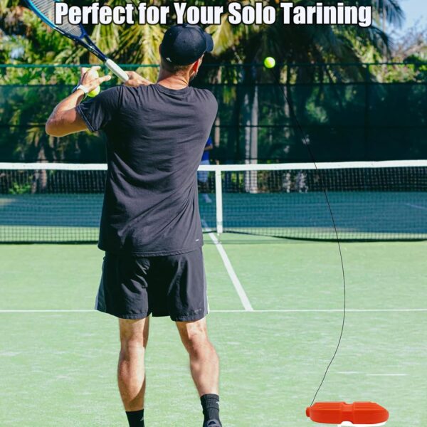 Magicorange Tennis Trainer Rebound Ball with 6 String Balls, Solo Tennis Training Equipment for Self Tennis Pracitce Training for Beginner - Image 6