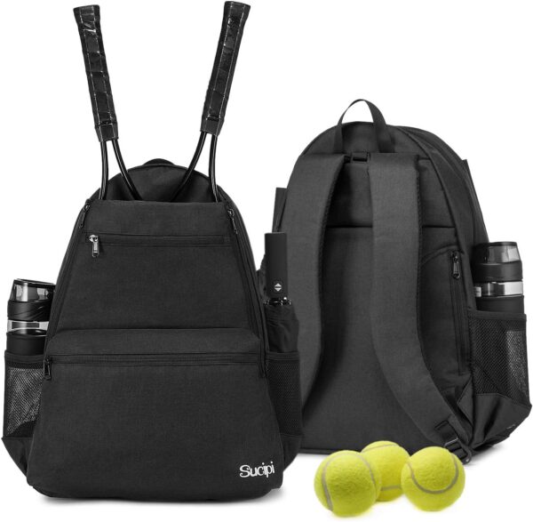 Sucipi Tennis Bag Professional Tennis Backpack for Men and Women Racket Bags Holds 2 Rackets with Ventilated Shoe Compartment