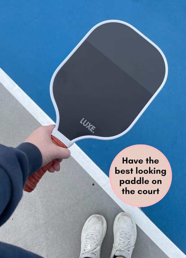 LUXE Pickleball Paddle | Leisure Edition | Cute, Fun, Stylish, Pickle Ball Paddles with Fiberglass Surface | Soft, Non-Slip Cushion Grip - Image 5