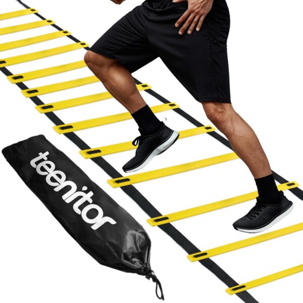 Teenitor Agility Ladder Speed Ladder Training Ladder for Soccer, Speed, Football Fitness Feet Training Carry Bag Agility Training Equipment