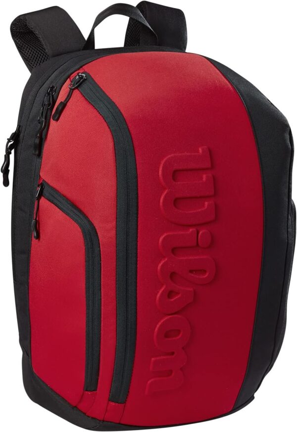 WILSON Clash V2 Super Tour Tennis Backpack - Red/Black, Holds up to 2 Rackets - Image 2