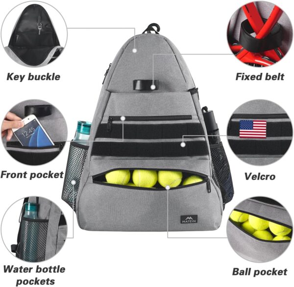 MATEIN Tennis Bag Tennis Racket Bags, Large Tennis Backpack for Men & Women with Shoe Compartment Hold 2 Rackets, Waterproof Tennis Gifts Bag - Image 2