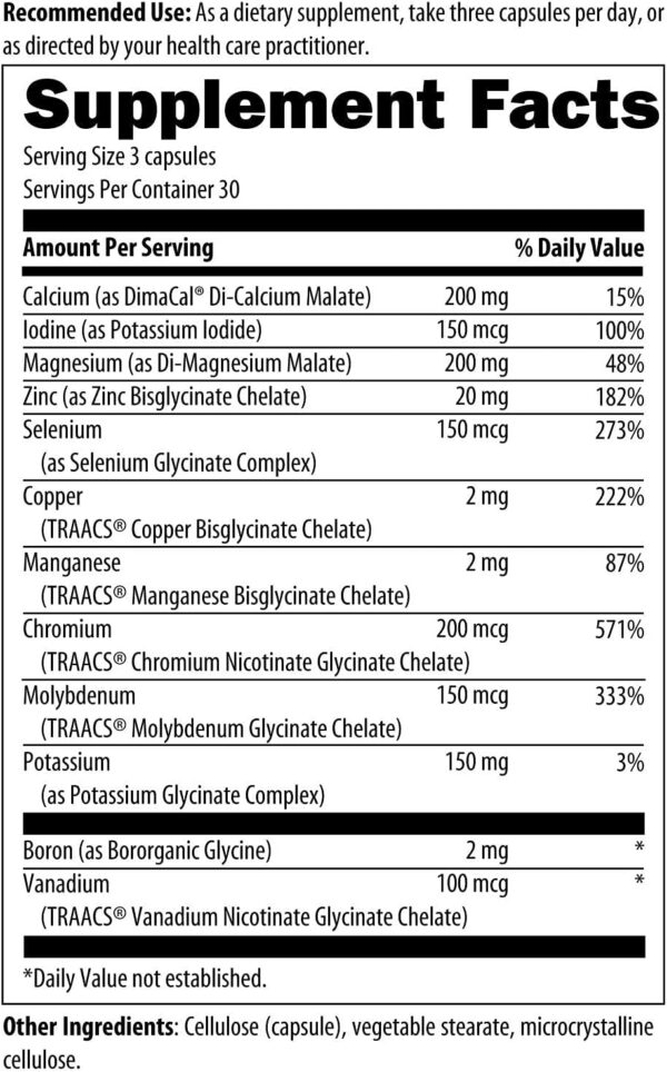 Designs for Health Complete Mineral Complex - Essential + Trace Minerals Supplement with Magnesium Malate, Chromium, Zinc + More - Iron-Free Multi Minerals Blend - Vegan + Gluten Free (90 Capsules) - Image 4