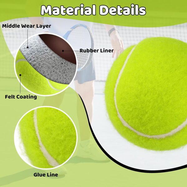 Tennis Training Ball with String,Tennis Trainer Balls Self Practice Trainer Tool, Tennis Ball Training Equipment for Rebound Baseboard Self Tennis Training Tool - Image 3