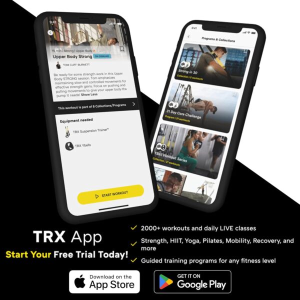 TRX GO Suspension Trainer System, Full-Body Workout for All Levels & Goals, Lightweight & Portable, Fast, Fun & Effective Workouts, Home Gym Equipment or for Outdoor Workouts, Grey - Image 7