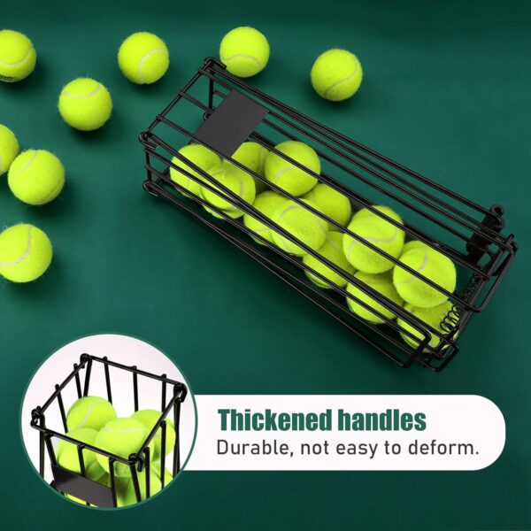 TOBWOLF Portable Tennis Ball Hopper Basket, Pickleball & Tennis Ball Collector, Pickup Retriever with Handle for Easy Pickup & Carrying, Ball Bucket Carrier Gatherer Picker Hopper, Picker Hopper Caddy - Image 5