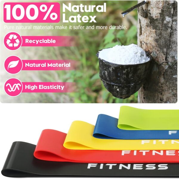 Resistance Bands for Working Out, Exercise Bands for Women & Men, Latex Elastic Bands for Yoga, Pilates, Rehab, Fitness and Home Workout, Strength Bands for Booty - Image 2