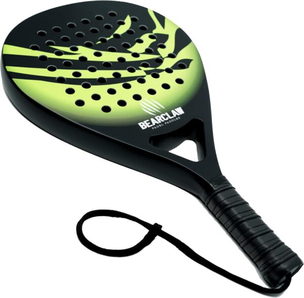 Bearclaw Padel Racket Carbon Fiber Surface with EVA Memory, Flex Foam Core - Lightweight Padel Racquet - Image 3