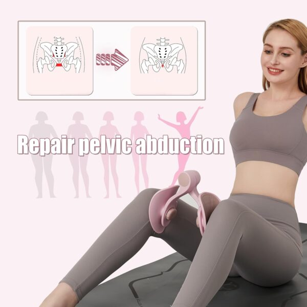 Kegel Sports Products/Female Thigh Master/Thigh Trainer/Pelvic Floor Muscle Trainer/Inner Thigh Toner/Postpartum Rehabilitation Pelvic Floor/Family Fitness Sports Equipment (Pink) - Image 4