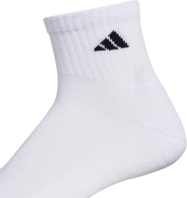 adidas Men's Athletic Cushioned Quarter Socks with Arch Compression (6 Pairs) - Image 3