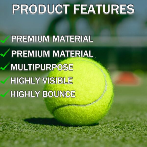 Tennis Balls, 20 Pack Training Tennis Balls,High Elasticity Practice Tennis Balls for Beginner, Exercise Playing Balls for Pet Dog - Image 5