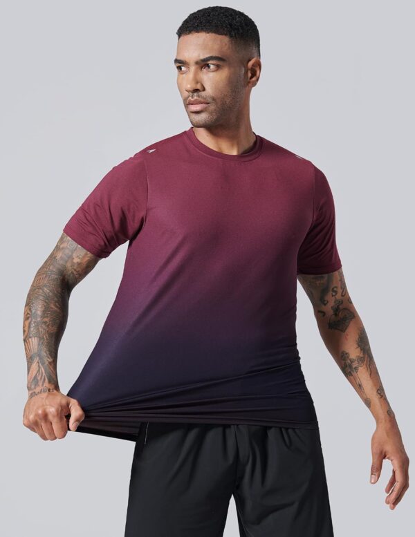 5 Pack Men’s Active Quick Dry Crew Neck T Shirts | Athletic Running Gym Workout Short Sleeve Tee Tops Bulk - Image 5