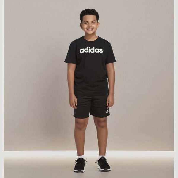 adidas Boys' Short Sleeve Aeroready Performance Logo Tee T-Shirt - Image 2