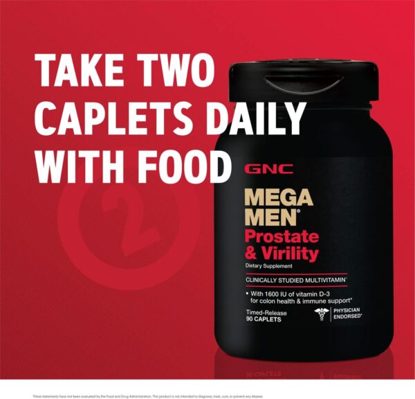 GNC Mega Men Prostate and Virility | Supports Optimal Sexual Health and Prostate Health | 90 Caplets - Image 7