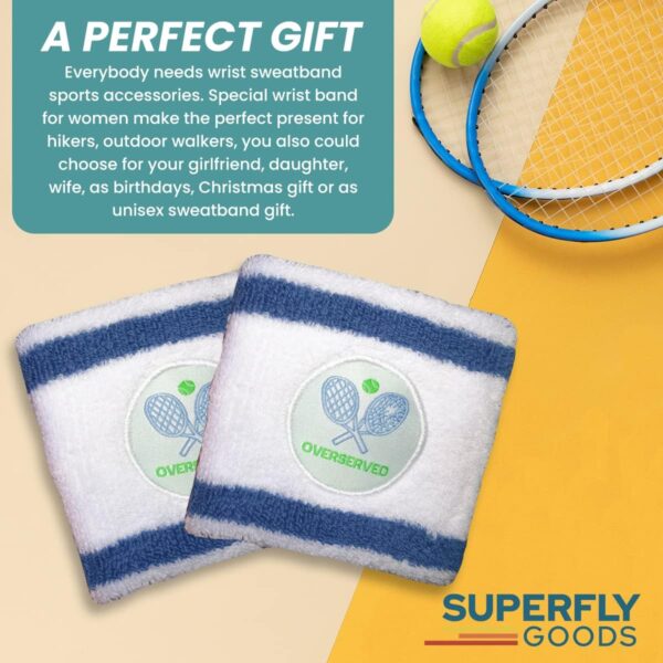 Sweatbands Pickleball Golf Tennis Great Gift or for Your Sports or Team Wristband Sports Band Set Including Towel Wrist and Head Sweatbands - Image 3