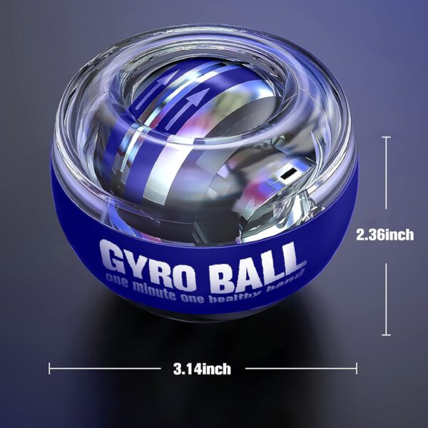 Wrist Trainer Ball Auto-Start Wrist Strengthener Gyroscopic Forearm Exerciser Gyro Ball for Strengthen Arms, Fingers, Wrist Bones and Muscles - Image 3