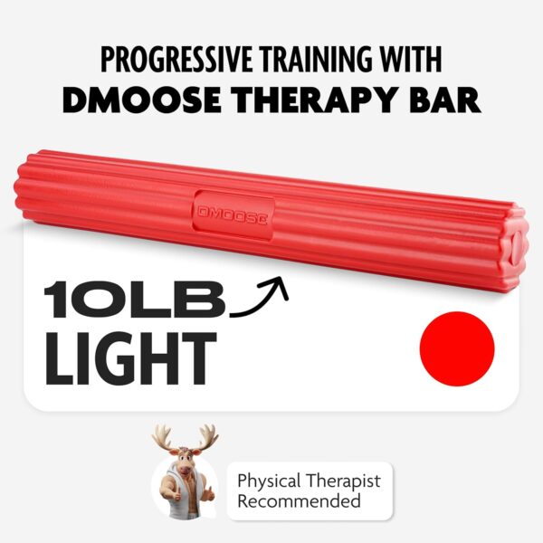 DMoose Flex Resistance Bar for Physical Therapy - Non-Slip Odorless TPE Material - Exercise Bar for Tendonitis, Tennis & Golfers Elbow Rehabilitation - Wrist Strengthener for Forearms & Grip Strength - Image 4