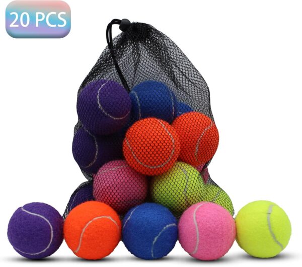 Tennis Balls, 20 Pack Training Tennis Balls,High Elasticity Practice Tennis Balls for Beginner, Exercise Playing Balls for Pet Dog - Image 2