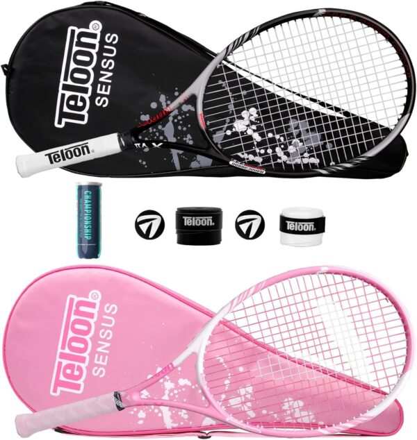 Teloon Tennis Rackets for Adults 2 pcs Recreational -27 inch Tennis Racquet for Men and Women College Students Beginner Tennis Racket.…