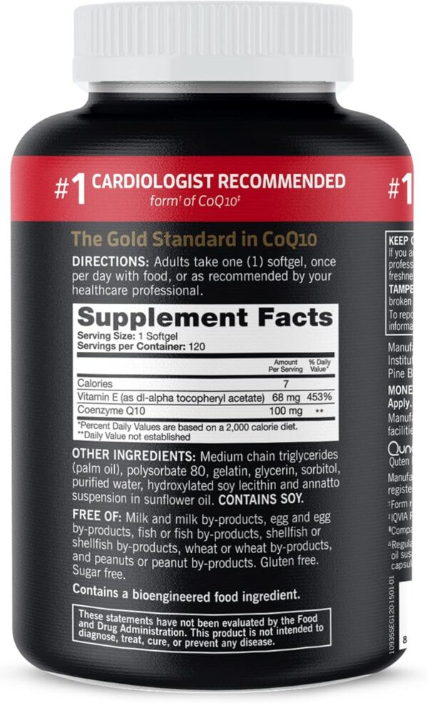 Qunol CoQ10 100mg Softgels, Ultra CoQ10 100mg, 3x Better Absorption, Antioxidant for Heart Health & Energy Production, Coenzyme Q10 Vitamins and Supplements, 4 Month Supply, 120 Count - Image 9