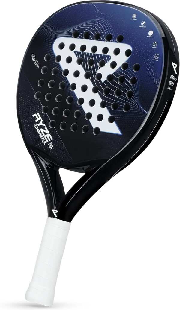 RYZE Padel Racket in Carbon Fiber - Max Precision & Control - Paddle Racket for Adults - EVA-15 Memory Foam - Ultra Light 360g Paddle Tennis Racquet - Pala de Padel - Free Carry Case Included - Image 8