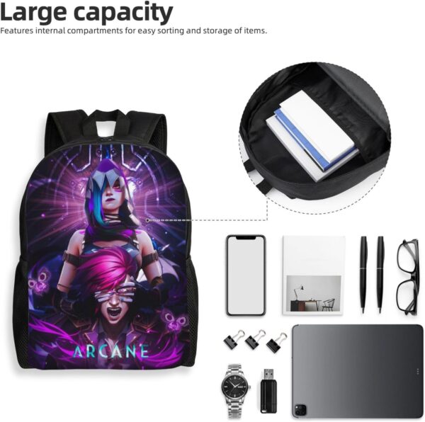 Arcane Backpack, Anime Leisure Travel Sports Backpack, Lightweight And Large Capacity - Image 6