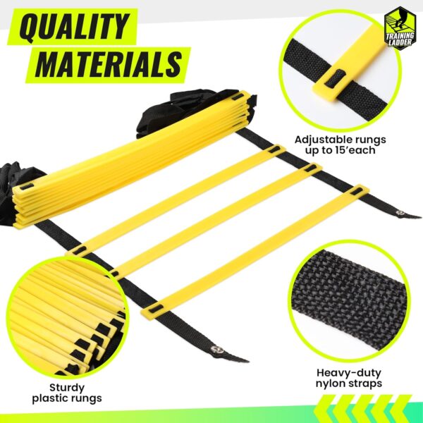 Teenitor Agility Ladder Speed Ladder Training Ladder for Soccer, Speed, Football Fitness Feet Training Carry Bag Agility Training Equipment - Image 3