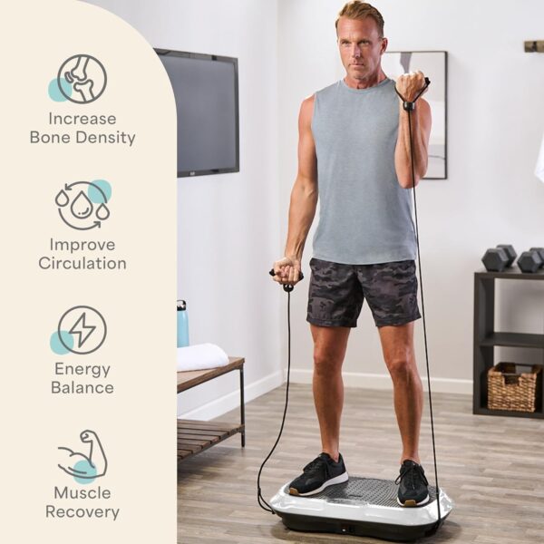 LifePro Vibration Plate Exercise Machine - Whole Body Workout Vibration Fitness Platform w/ Loop Bands - Home Training Equipment - Image 3