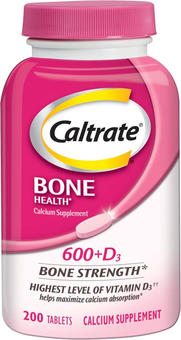 Caltrate 600 Plus D3 Calcium and Vitamin D Supplement Tablets, Bone Health Supplements for Adults - 200 Count - Image 2