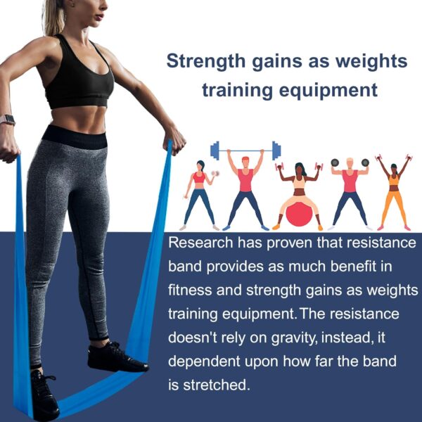 Resistance Bands,Professional Long Non-Latex Elastic Stretch Bands,Exercise Bands for Physical Therapy, Yoga, Pilates, Rehab, at-Home or The Gym Workouts, Strength Training - Image 3