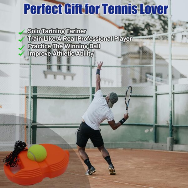 Magicorange Tennis Trainer Rebound Ball with 6 String Balls, Solo Tennis Training Equipment for Self Tennis Pracitce Training for Beginner - Image 5