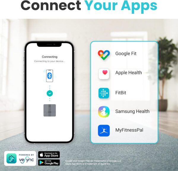 Etekcity Smart Scale for Body Weight Fat, FSA HSA Eligible, Digital Bathroom Weighing Machine for Accurate BMI Muscle Mass Composition, Home Use Apple Health Compatible Fitness Equipment - Image 10
