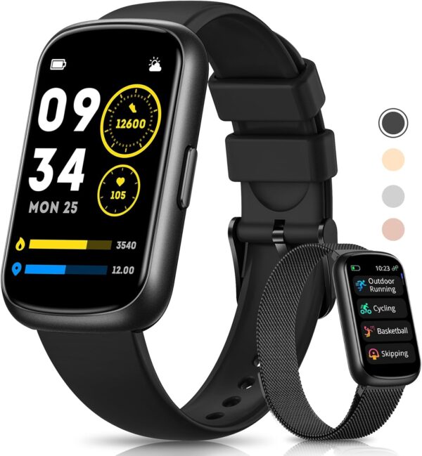 Fitness Tracker- Smart Watches for Women Men with 24/7 Heart Rate Monitor Blood Oxygen Sleep Tracker, Waterproof Fitness Watch, Activity Smartwatch for Android iPhone, Calorie Distance Pedometer, Gift