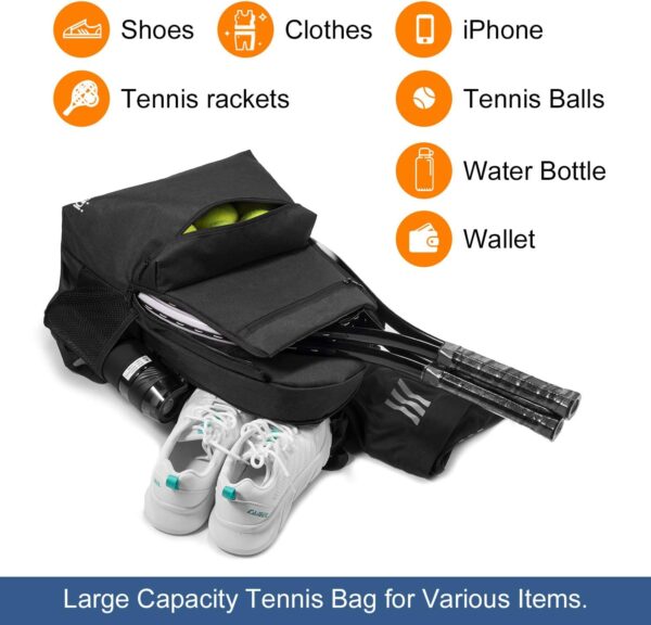 Sucipi Tennis Bag Professional Tennis Backpack for Men and Women Racket Bags Holds 2 Rackets with Ventilated Shoe Compartment - Image 5