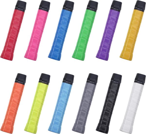 12 Pieces Tennis Racket Badminton Racket Grip Tape Overgrips for Anti-Slip and Sweat Absorbent Grip - Image 3