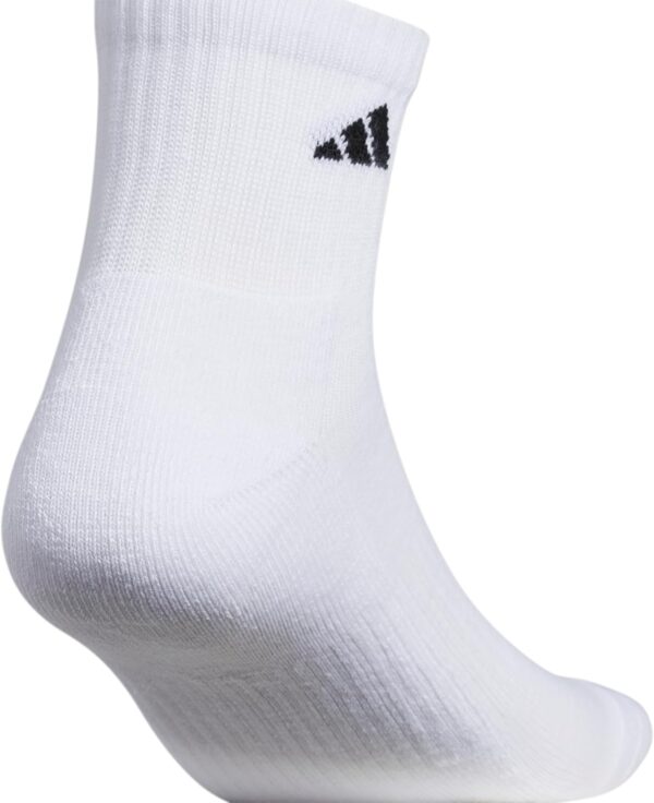 adidas Men's Athletic Cushioned Quarter Socks with Arch Compression (6 Pairs) - Image 5