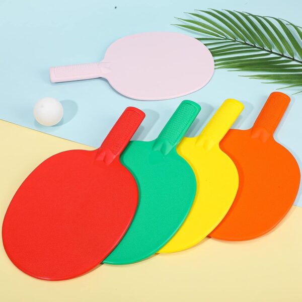 Junkin 16 Pcs Bulk Plastic Table Tennis Paddle Set Sports Table Tennis Racket Multi Color Table Tennis Paddles Racket Table Tennis Equipment for Indoor Outdoor Camp, Vacation, Centers Table - Image 7