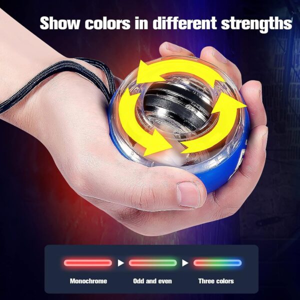 Wrist Trainer Ball Auto-Start Wrist Strengthener Gyroscopic Forearm Exerciser Gyro Ball for Strengthen Arms, Fingers, Wrist Bones and Muscles - Image 5