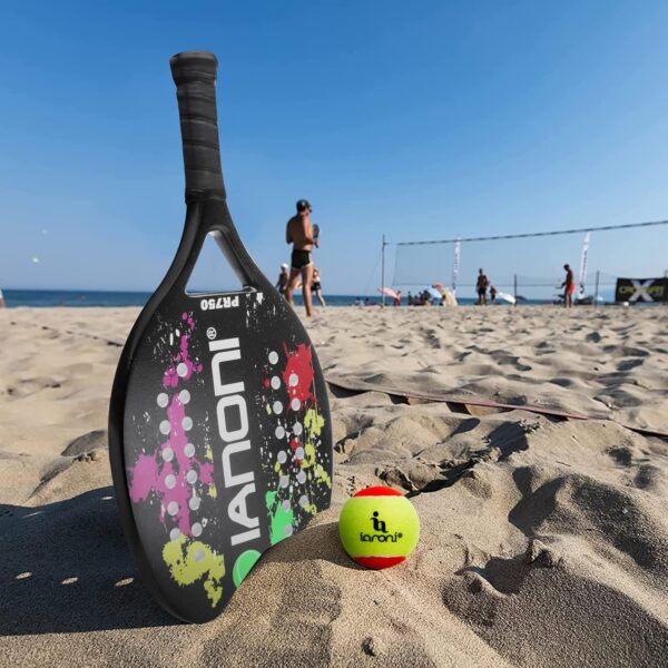 Beach Tennis Racket,Carbon Fiber Grit Face with EVA Memory Foam Core Beach Tennis Racket - Image 7