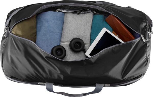 Amazon Basics Large Duffel Bag (100L) for Travel, Travel Bag, with Multiple Zippered Pockets, Lightweight yet Durable Nylon Material, 50-Pound Weight Capacity, Black, 32.5"L x 17"W x 11.5"H - Image 5